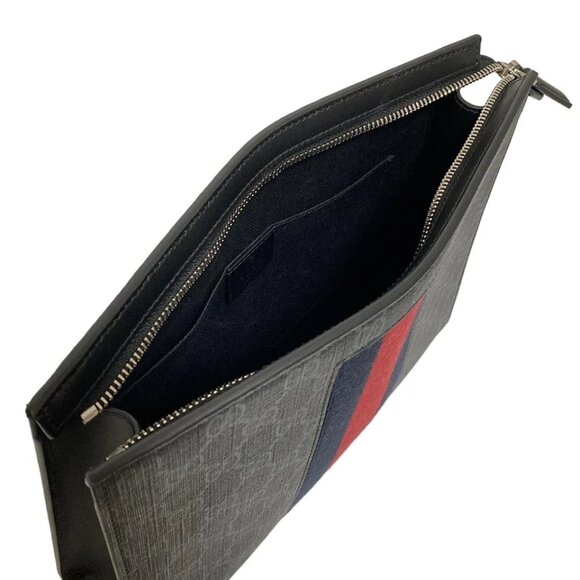 GUCCI GG Plus/GG Supreme Dark Gray Black Multi PVC Chemical Fiber - 581-081825 - Picture 6 of 7